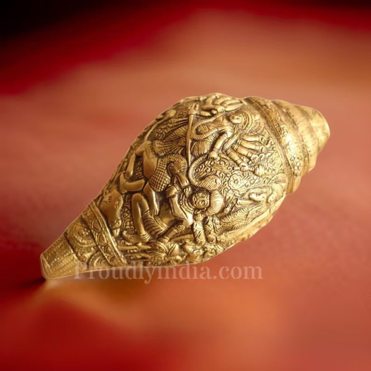 10" Brass Mahishasuramardini Shankh