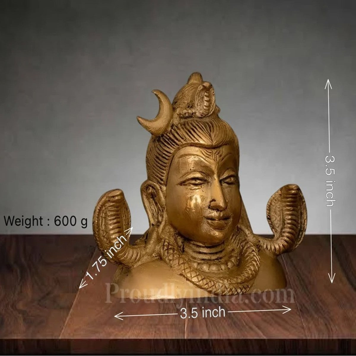 Brass Shivling Idol - 3.5 Shankar Bhagwan Murti