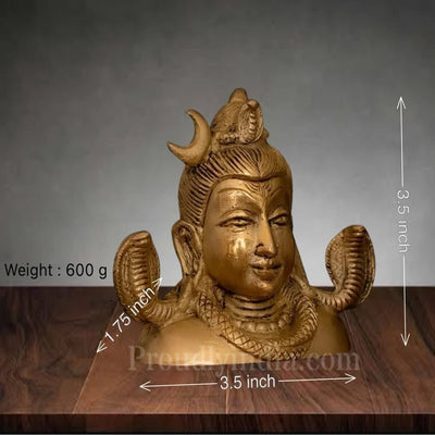 Brass Shivling Idol - 3.5 Shankar Bhagwan Murti
