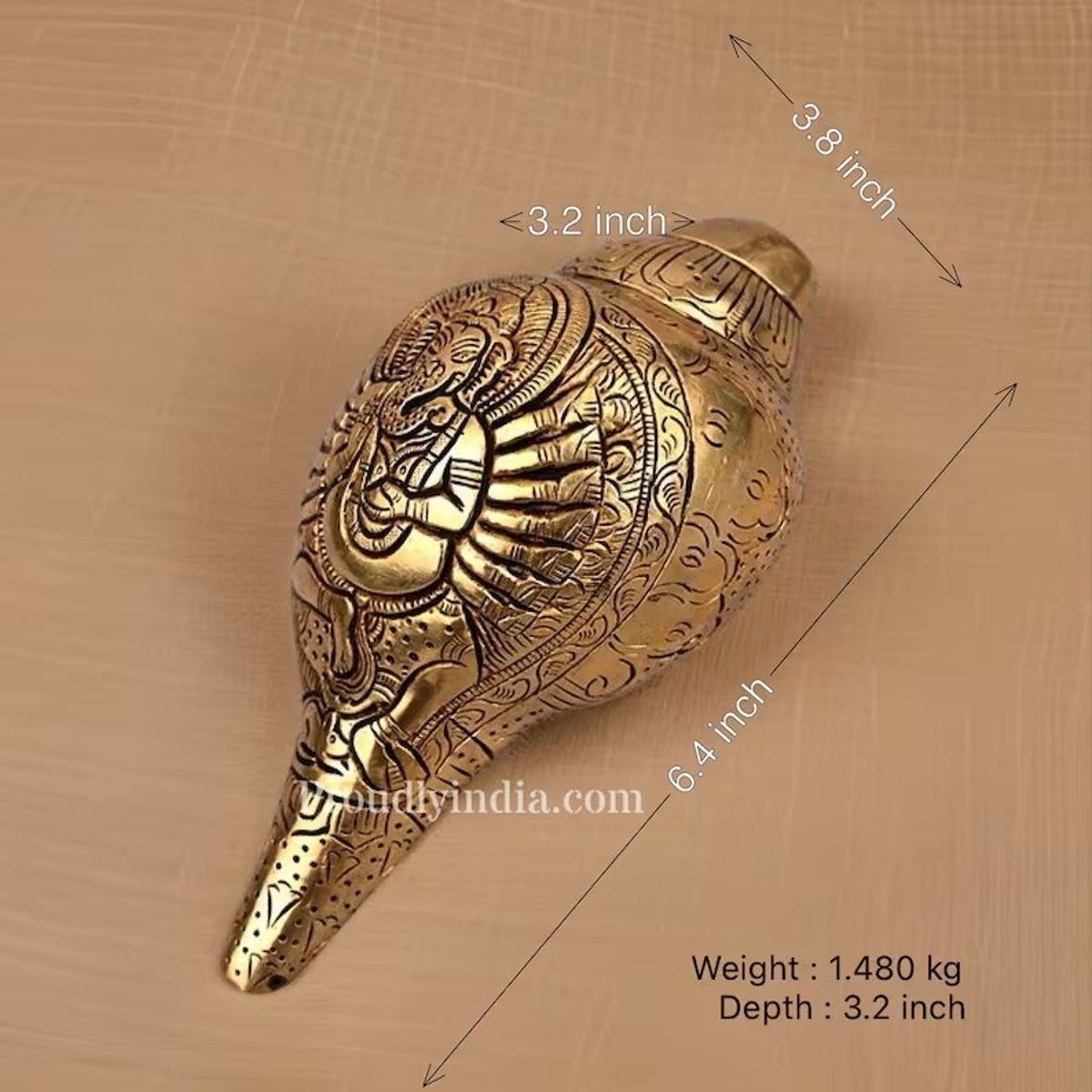 Brass Ganapathi Shankh