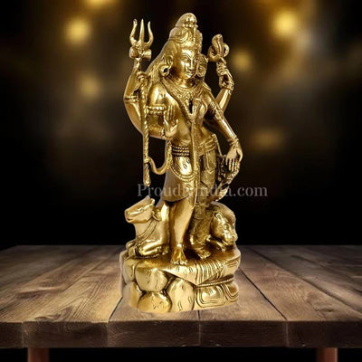 13" Brass Ardhnarishwar Statue
