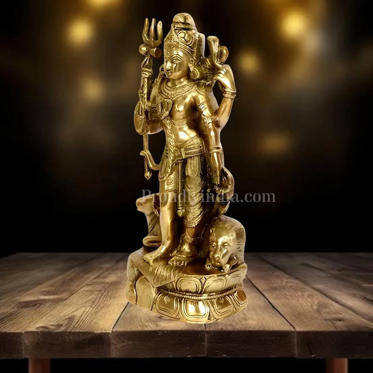 13" Brass Ardhnarishwar Statue