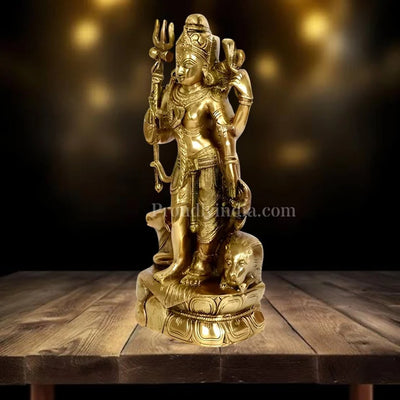 13" Brass Ardhnarishwar Statue