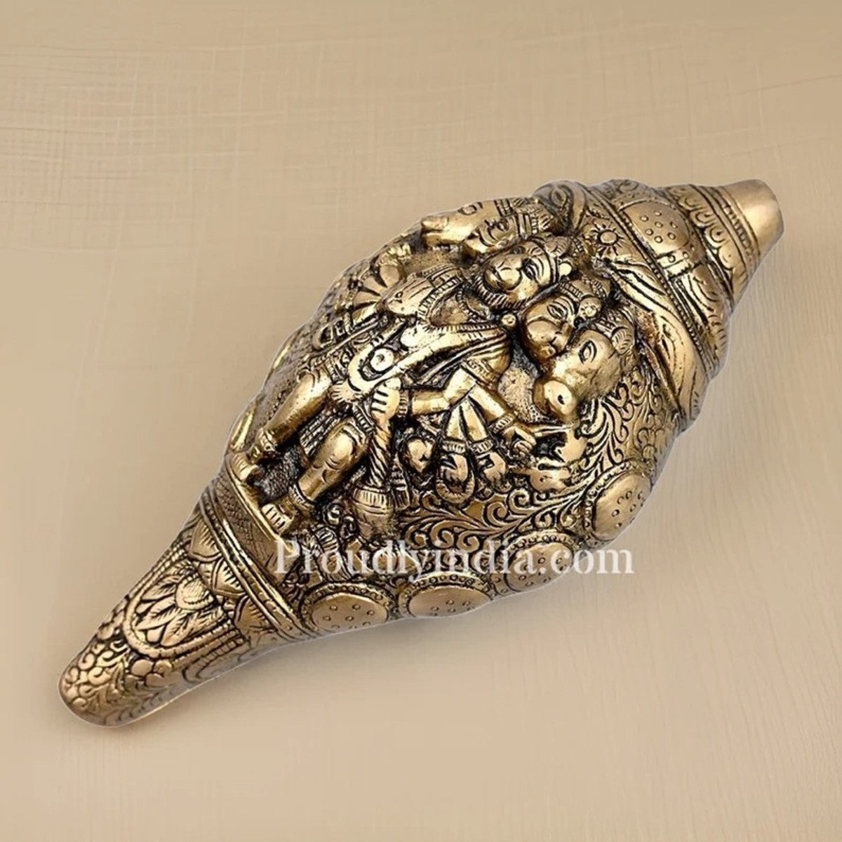 9" Brass Hanuman Shankh
