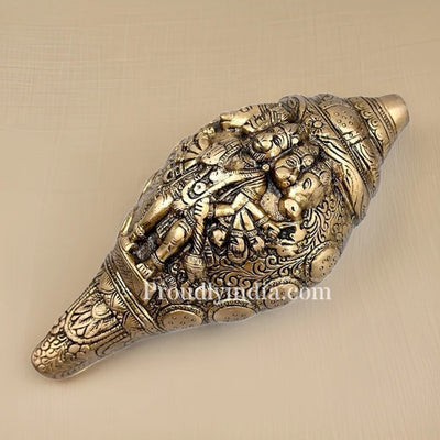 9" Brass Hanuman Shankh