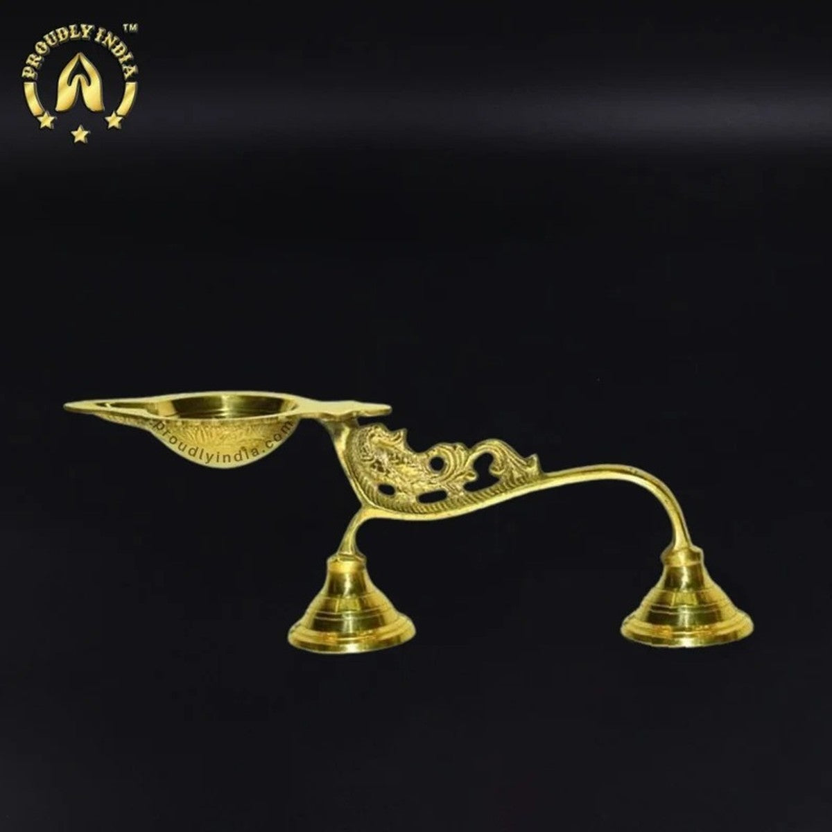 Brass Aarti Diya with Handle