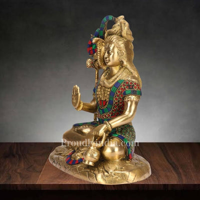 Exquisite 10 Lord Shiva Idol in Vibrant Stones