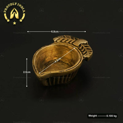 Mango Shape Brass Agal Vilakku