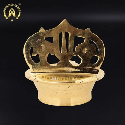 Antique Shankh Chakra Namah Oil Lamp