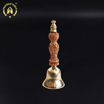 Kansa Bell: Hand-Crafted Teak Wood