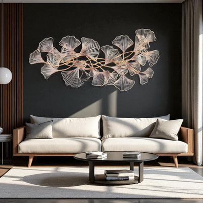 Whispers of Wind Ginkgo Flow Wall Sculpture