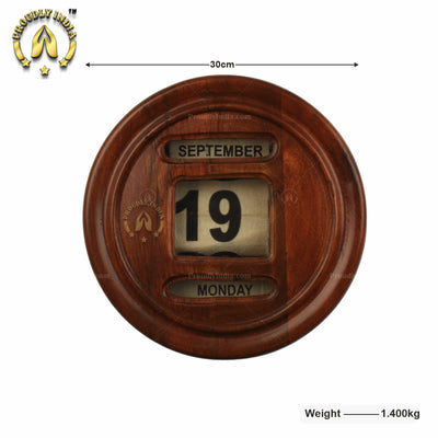 Brown Wooden Wall Calendar