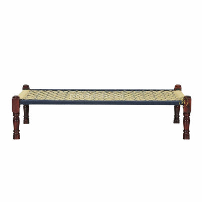 Yellow and Blue Handwoven Charpai