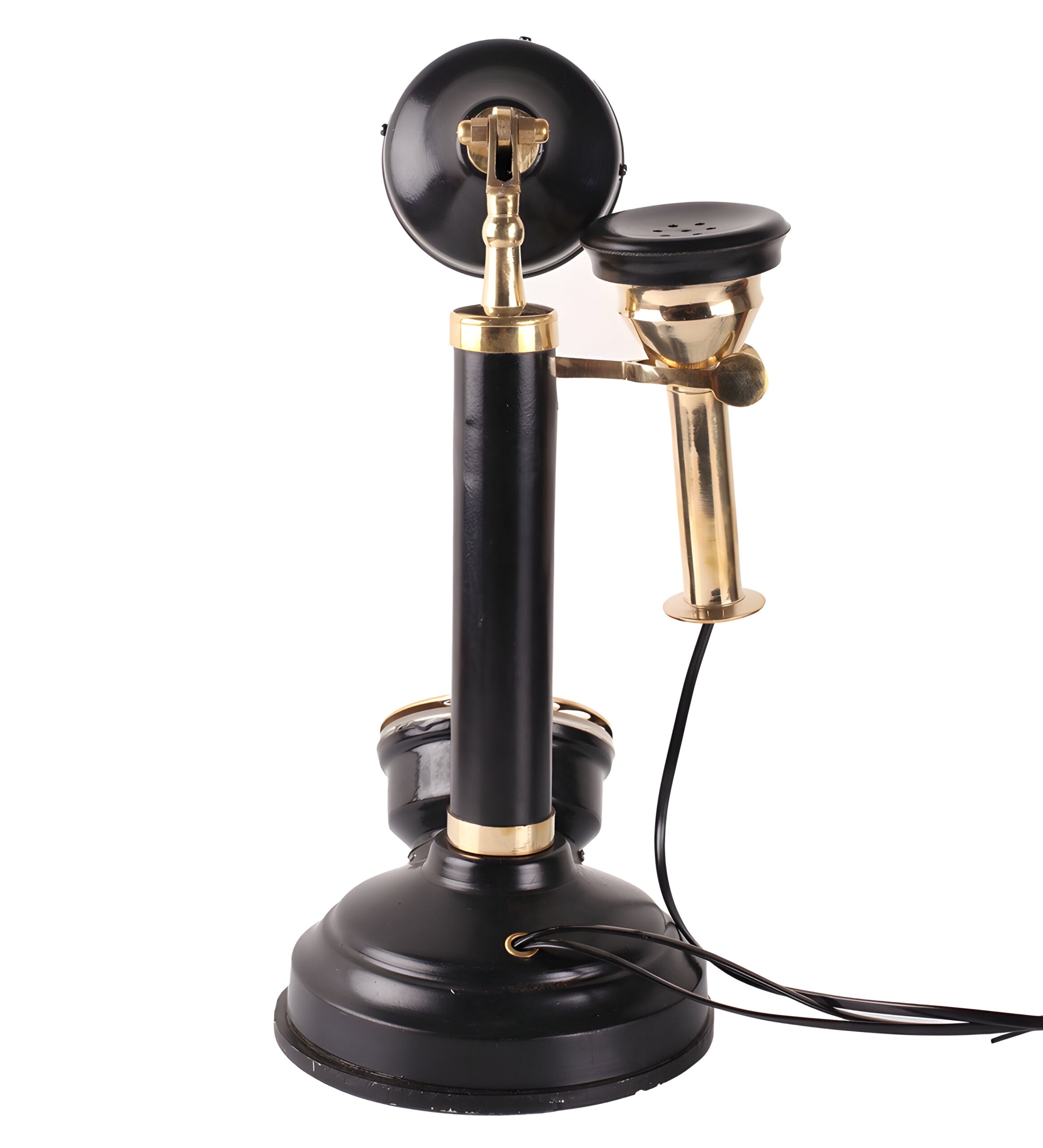Black Metal Candle Stick Reto Telephone