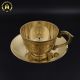  6 - Set Of Elegant Brass Cup And Saucer 