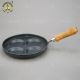 Four Hole Frying Pan With Wooden Handle 